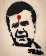 Рік колонії за трафарет Януковича з цяткою на лобі