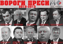 «Вороги преси» за версією НМПУ та ІМІ – Азаров, Янукович, Захарченко, Княжицький та інші