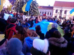 В Чернівцях відбувся мітинг на Центральній площі