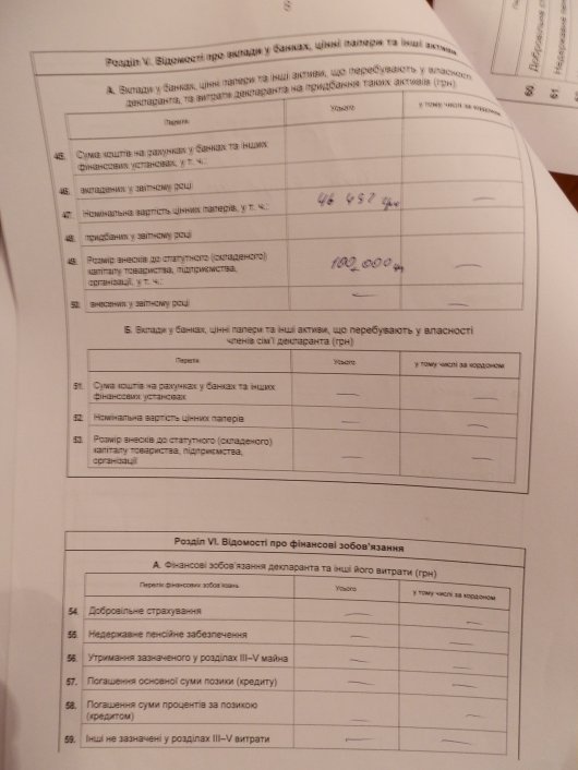 Декларації про доходи депутатів Чернівецької обласної ради від партії "Свобода"