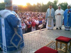 У ЗАРВАНИЦІ ЛЕЛЕКА ПРИЗЕМЛИВСЯ ПЕРЕД ТЕТРАПОДОМ ПІД ЧАС ЛІТУРГІЇ